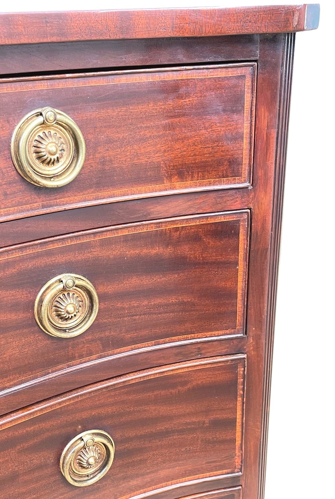 18th Century Georgian English Mahogany Serpentine Chest Of Drawers (England, Circa 1770) photo vintage