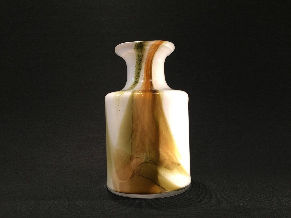 1970s Art Glass Vase Cascade By Per Lutken For Danish Glassworks Holmegaard  Scandinavian Mid Century Modern