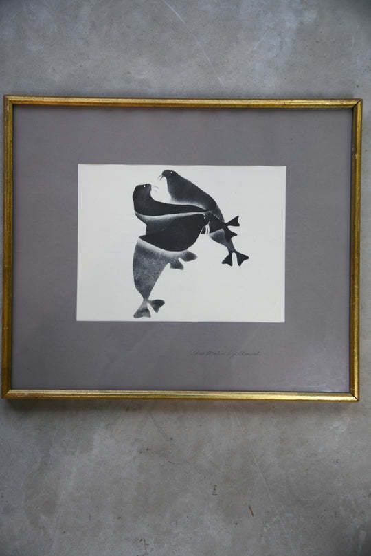 Pair Of Lithographs   After Sheouak Petaulassie