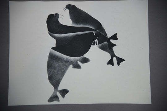 Pair Of Lithographs   After Sheouak Petaulassie photo for sale