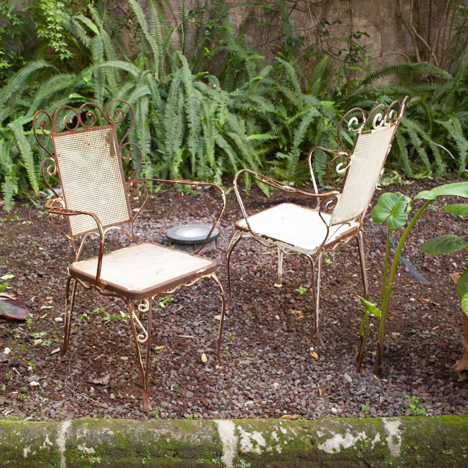 Garden Furniture Wrought Iron Chairs From The 1950s Casa E Giardino photo