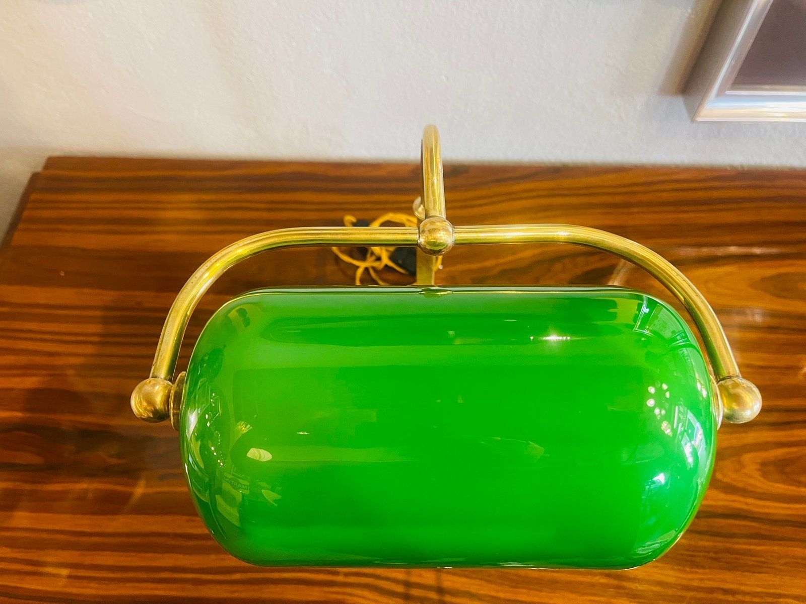 Ministerial Churchill Lamp In Bronze And Opaline Glass photo furniture