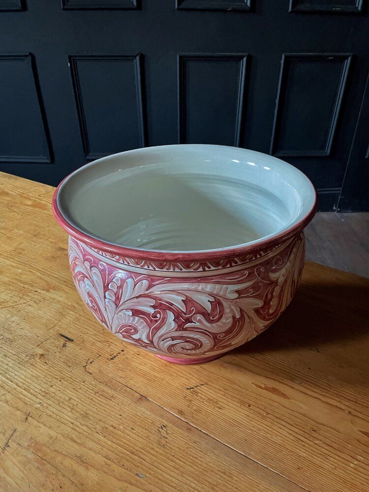 A 20th Century Large Italian Majolica Planter photo furniture