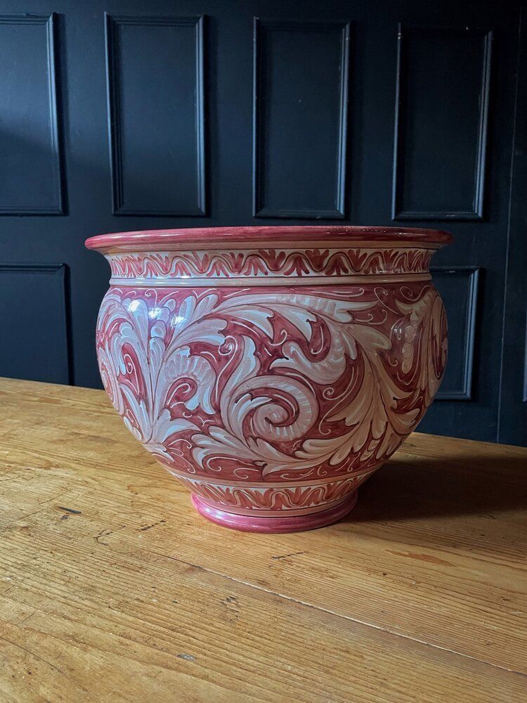 A 20th Century Large Italian Majolica Planter photo for sale