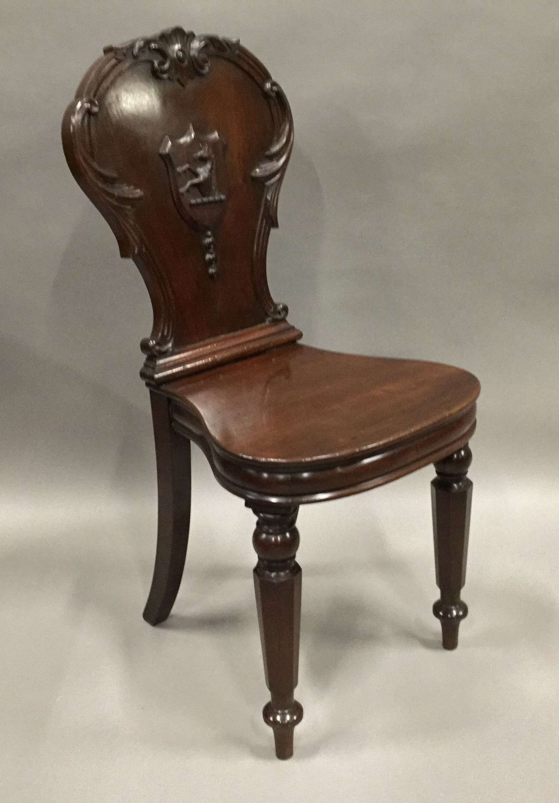 photo furniture Good Quality George IV Substantial Pair Of Mahogany Hall Chairs