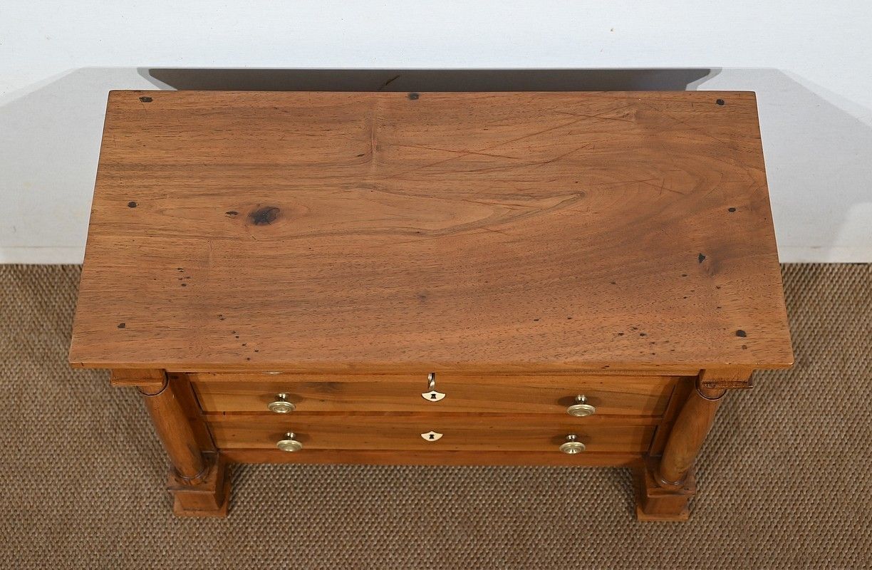 Master's Chest Of Drawers In Solid Walnut, Empire Period, Early 19th Century photo 1987.9
