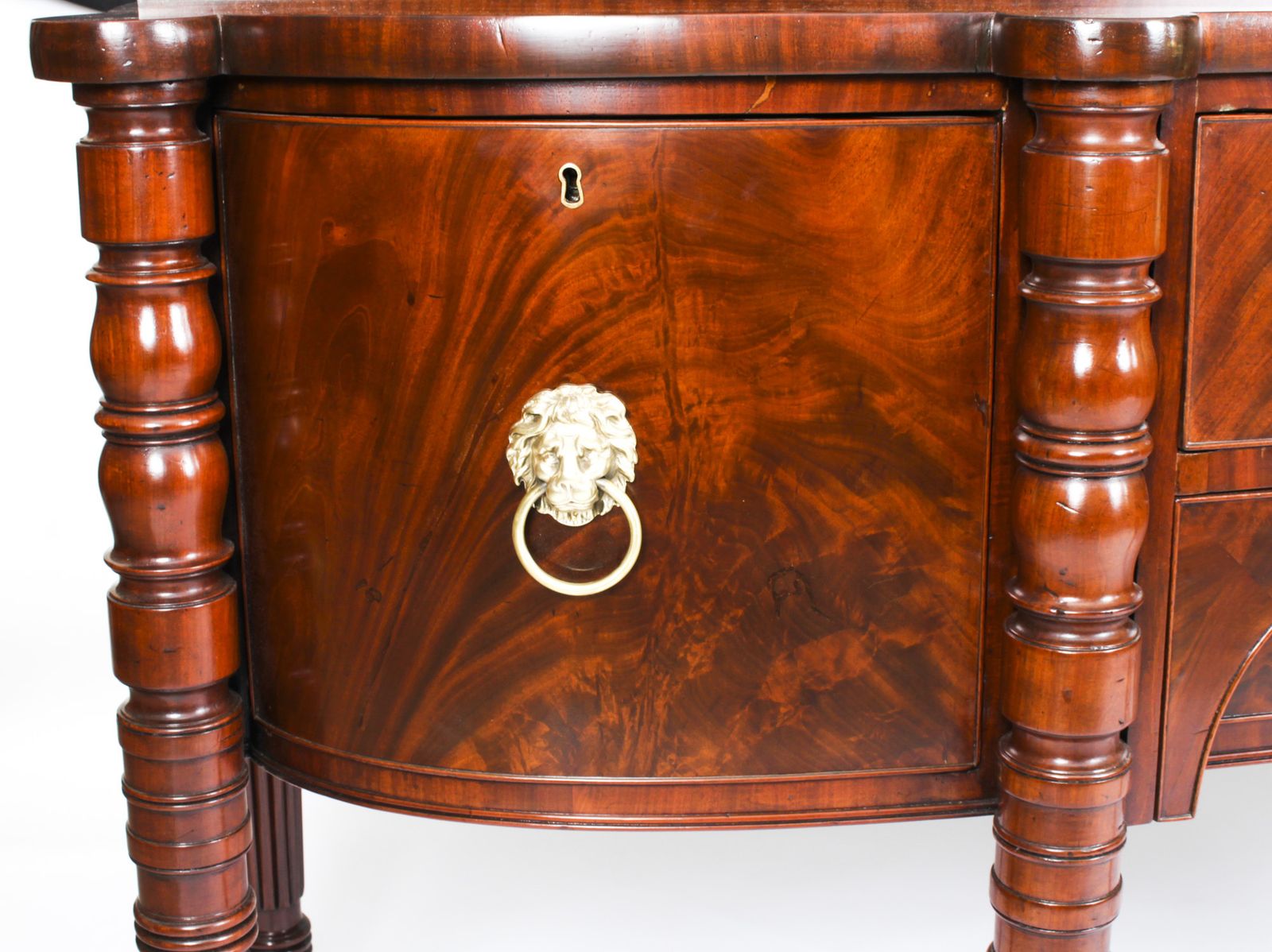 Antique George III Scottish Mahogany Bowfront Sideboard Ca 1790  18th C photo Furniture