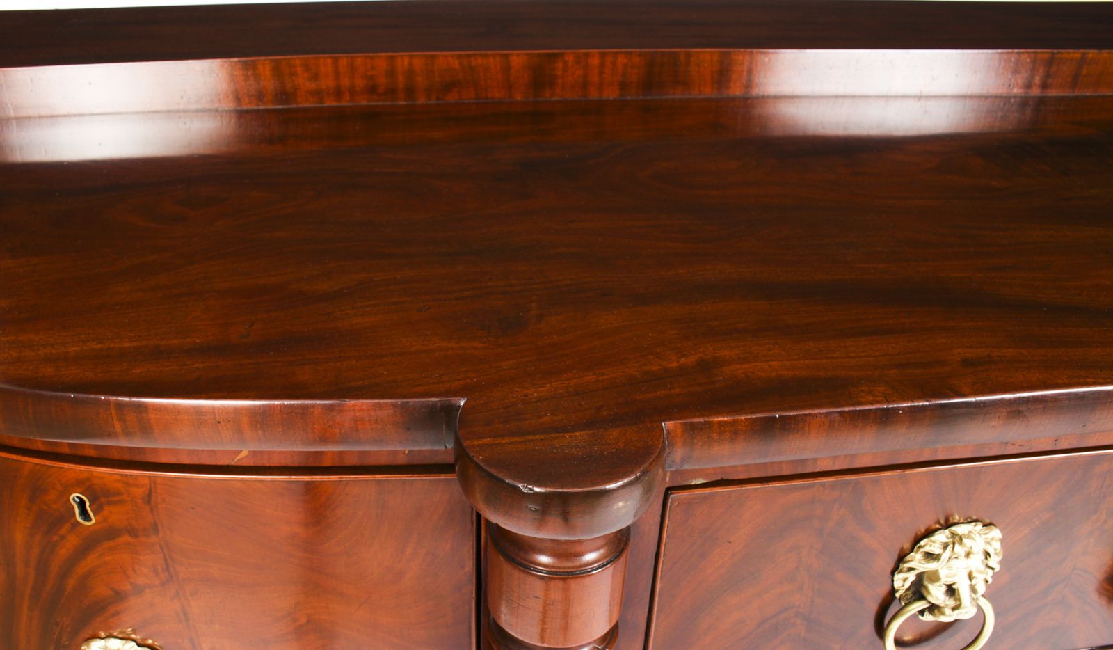 photo furniture Antique George III Scottish Mahogany Bowfront Sideboard Ca 1790  18th C