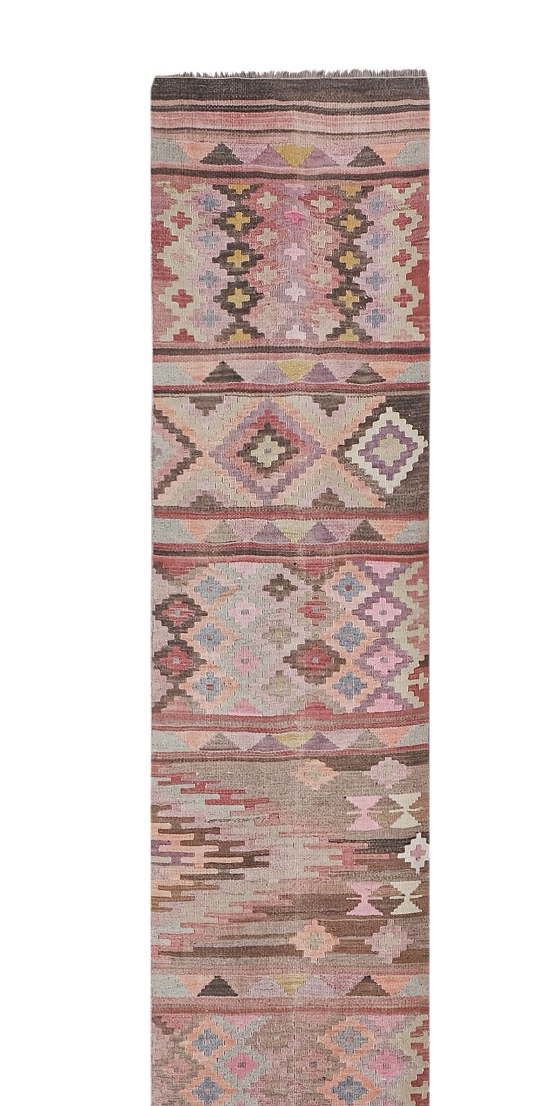 Turkish Handmade Stair Kilim Runner 2'4'' X 22'10'' photo furniture