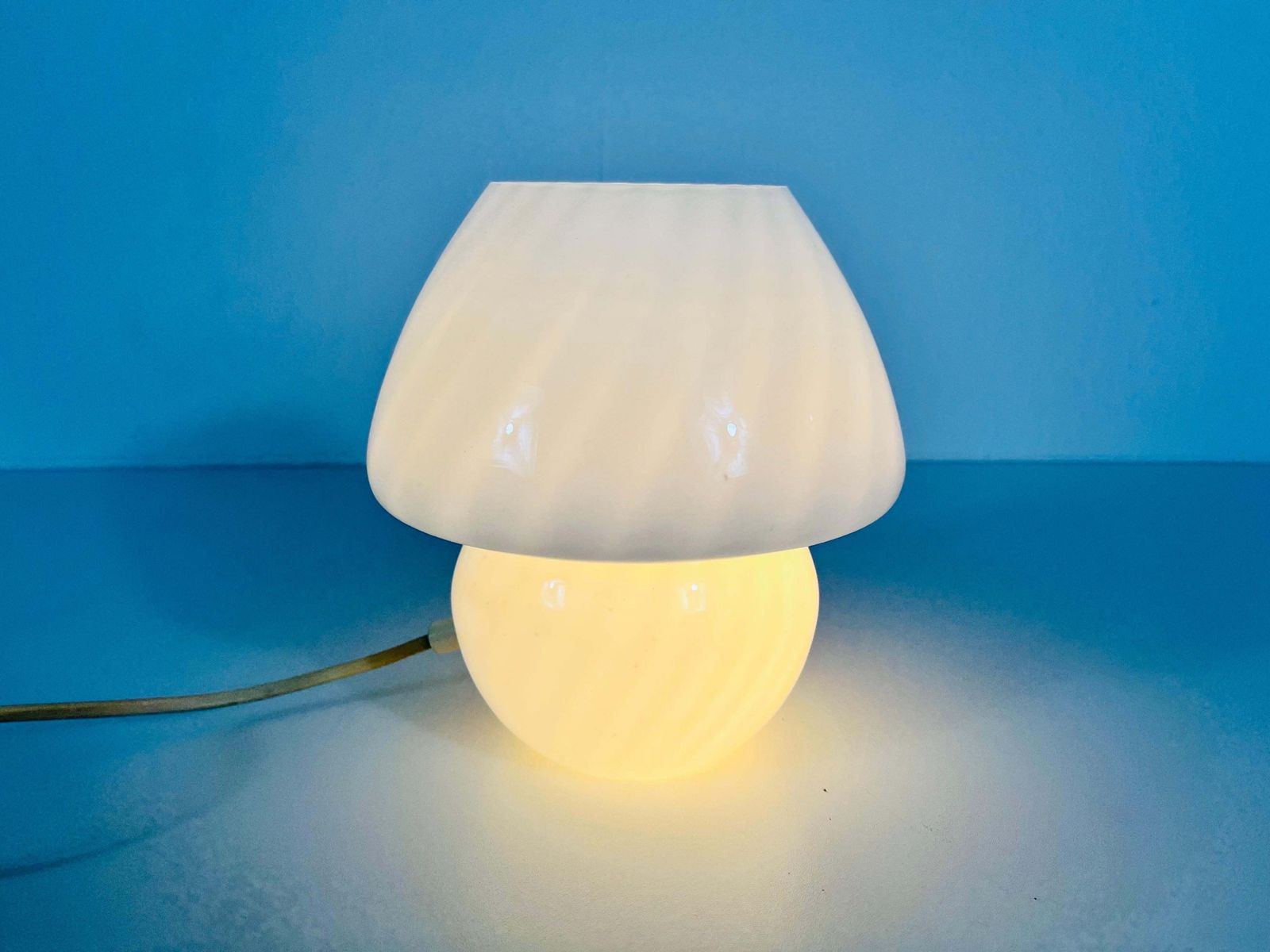 Murano Glass Mushroom Table Lamp By Vetri D‘Arte Italy 1970s photo buy