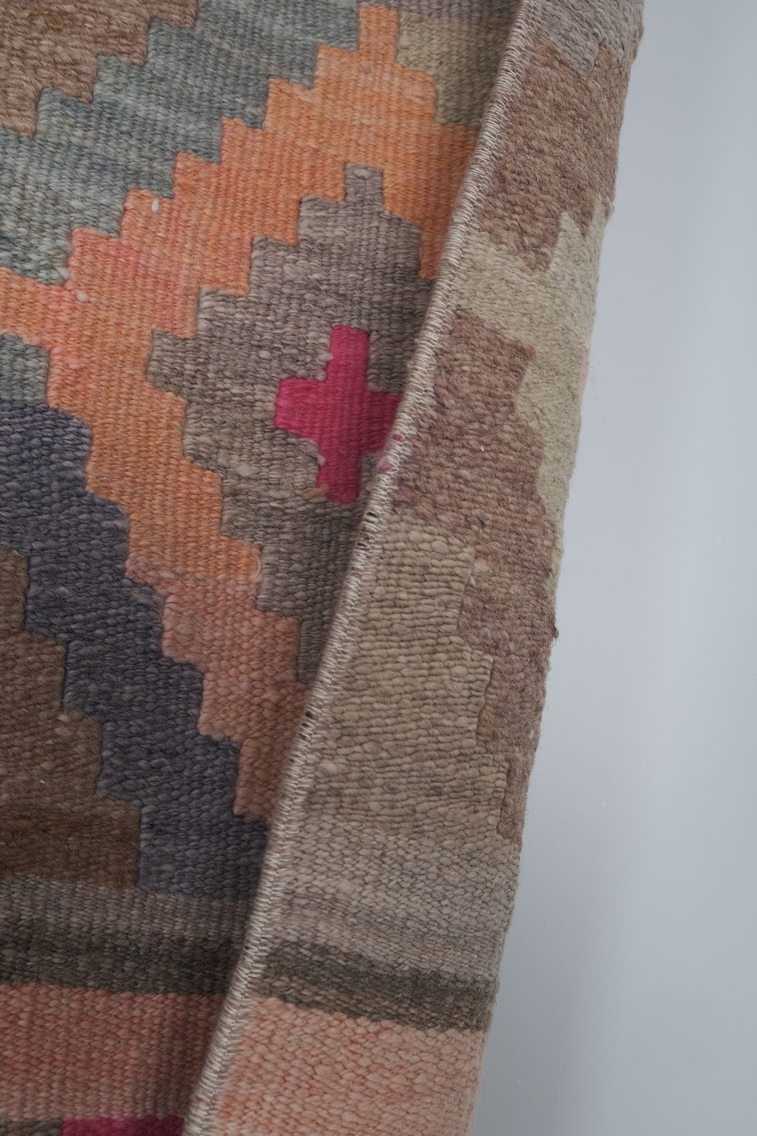 Turkse handgemaakte loper kilim, extra lang voor hal photo vinterior