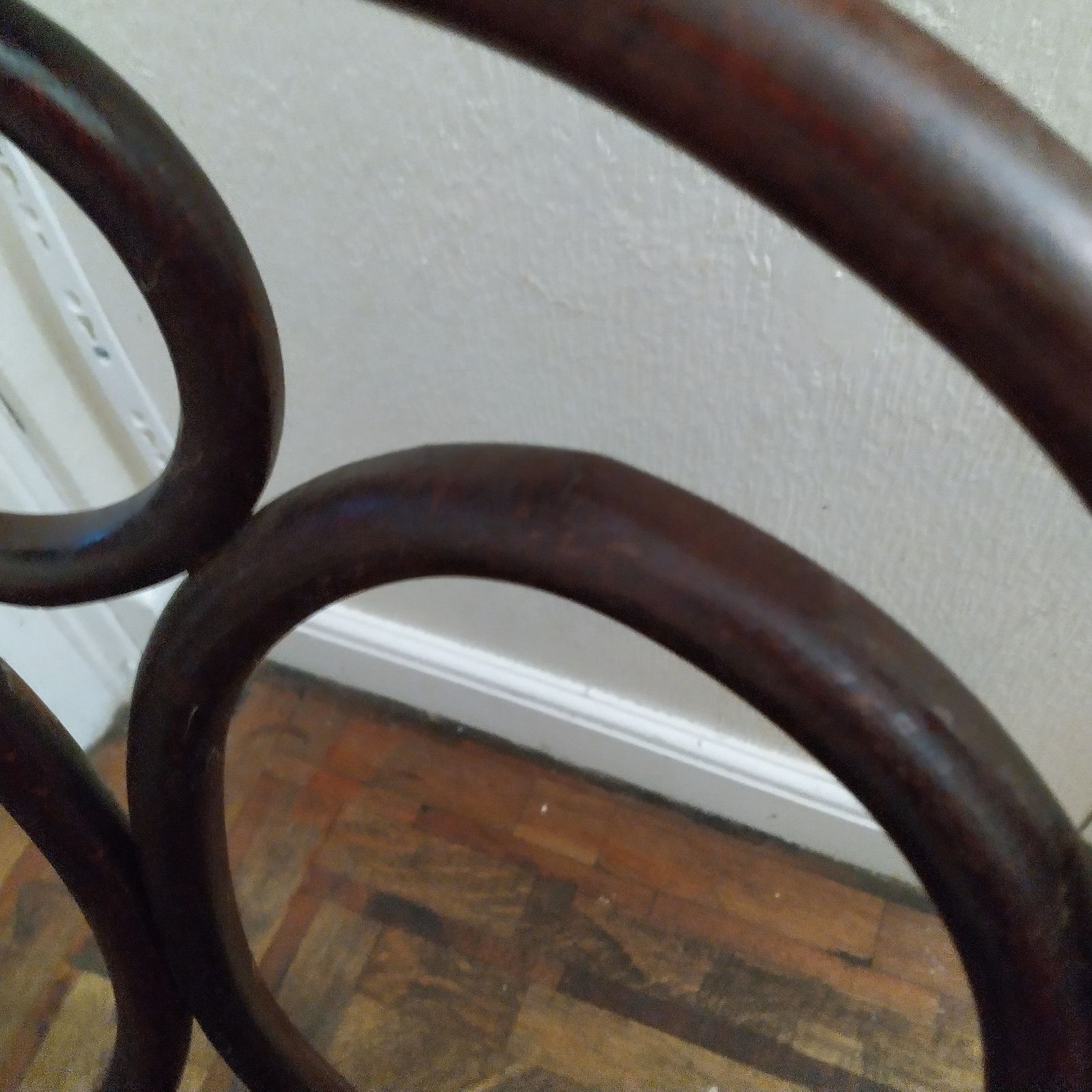 C1880 Thonet Bentwood "Angel" Chair   Type "19 1/2" Embossed Wood Seat, Original Stamp And Label photo vintage
