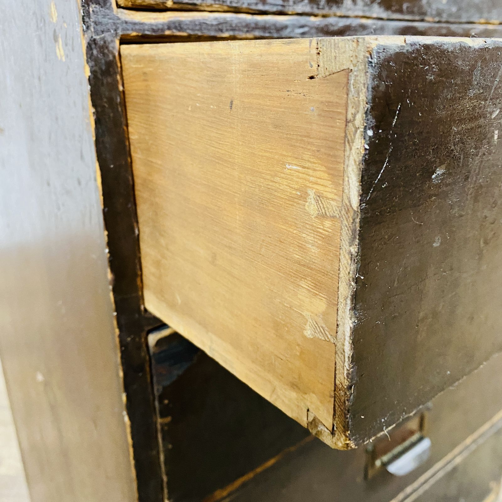 Industrial Small Pine Drawers, 1920s photo for sale