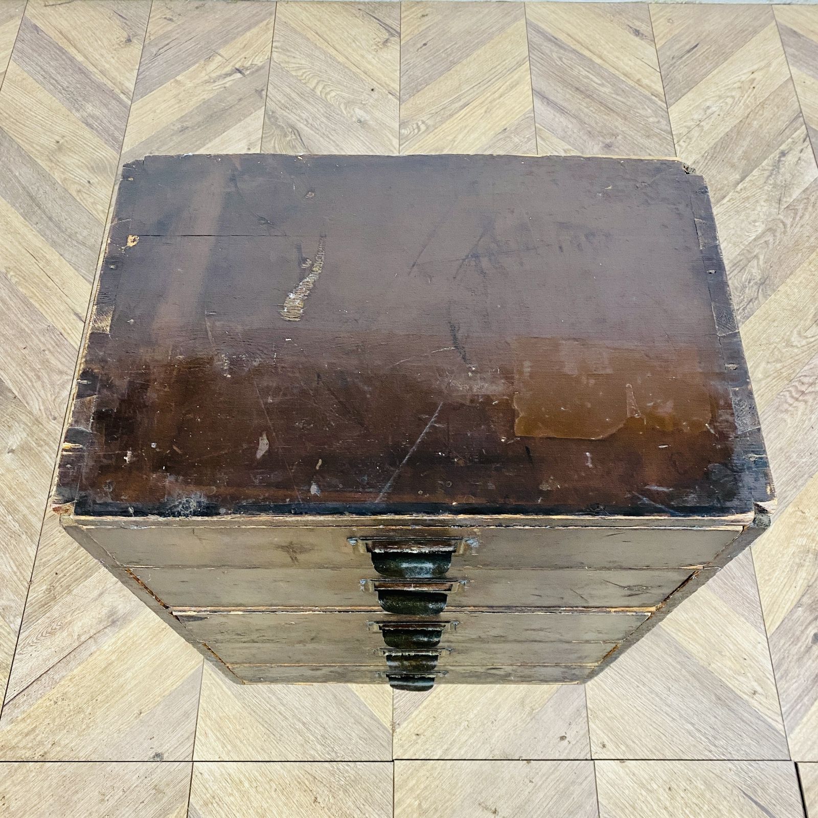 Industrial Small Pine Drawers, 1920s photo buy