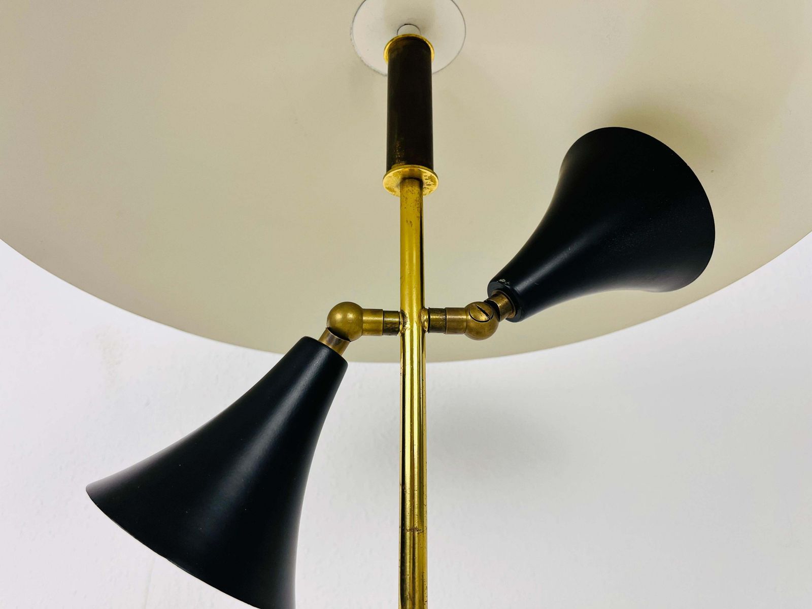 Italian Marble Base And Brass Table Lamp, 1960s, Italy photo Lighting