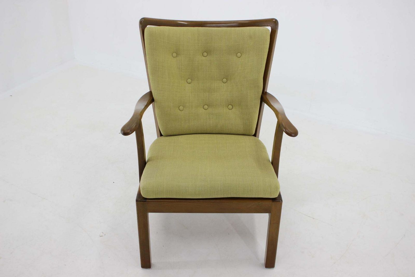 1940s Fritz Hansen Beech Armchair By Soren Hansen Model 1628 , Denmark photo for sale