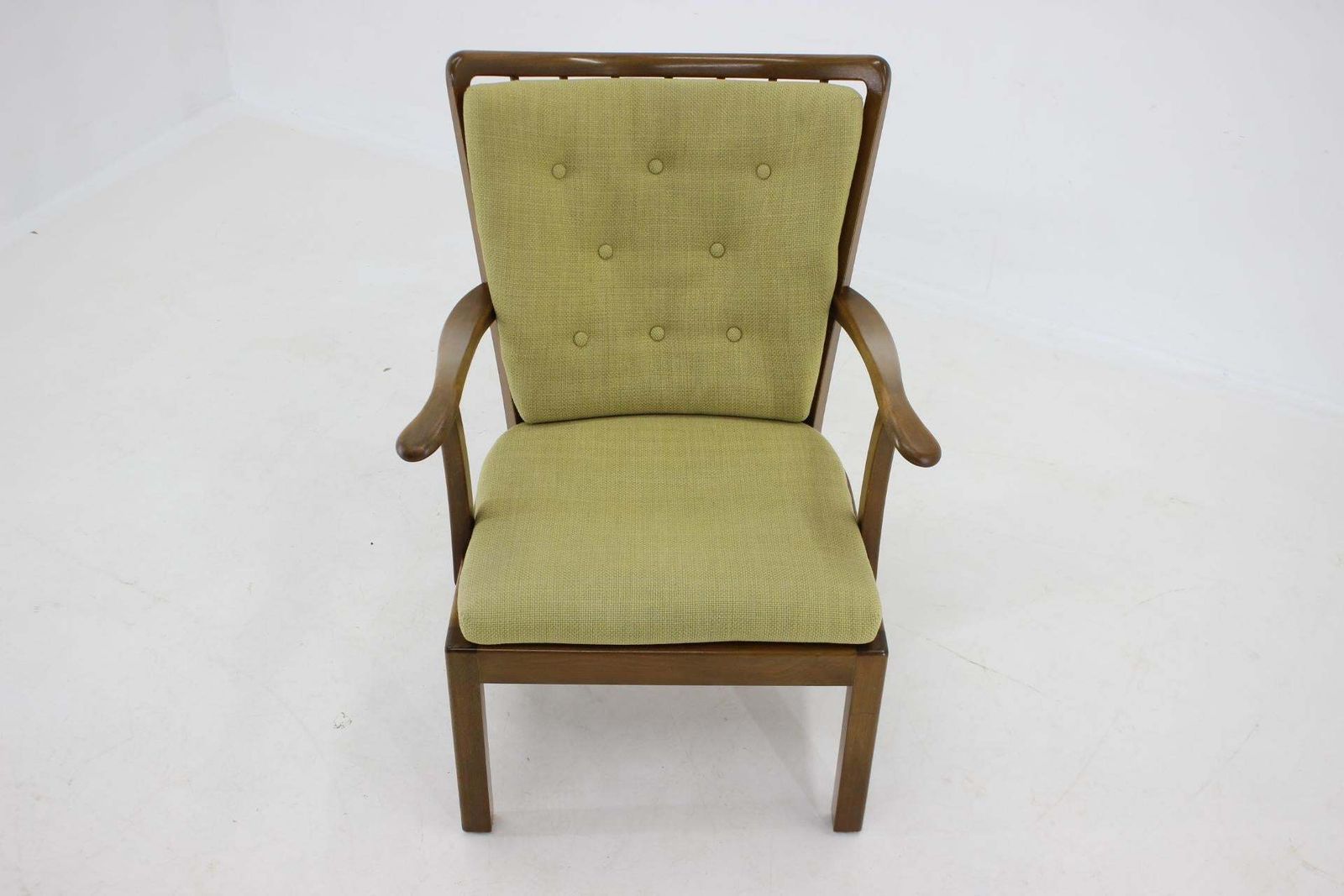 1940s Fritz Hansen Beech Armchair By Soren Hansen Model 1628 , Denmark photo Furniture