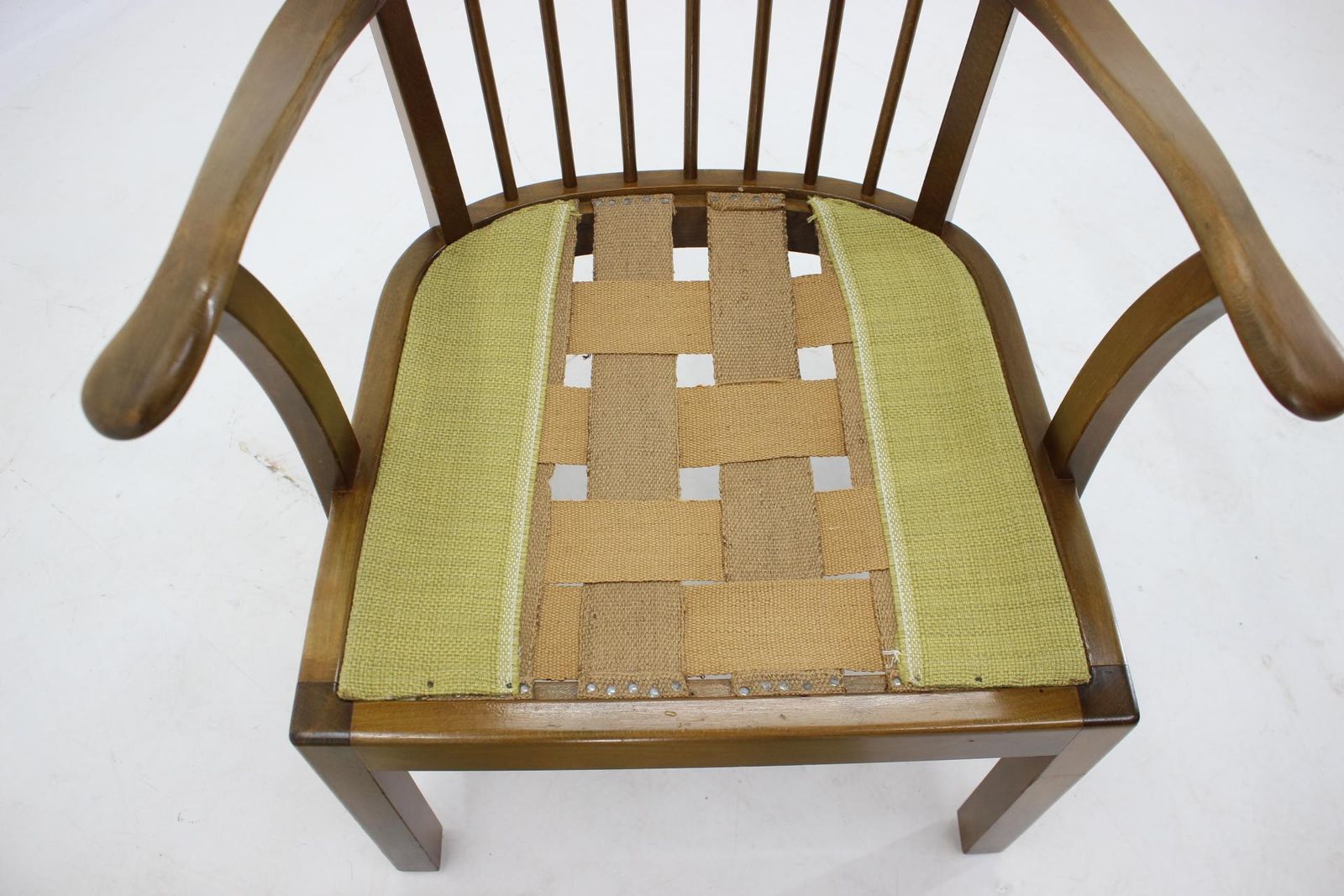 photo buy 1940s Fritz Hansen Beech Armchair By Soren Hansen Model 1628 , Denmark