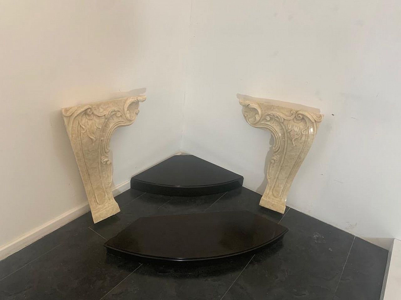 Honey Onyx Fireplace In Baroque Style, 1940s photo 12933.0