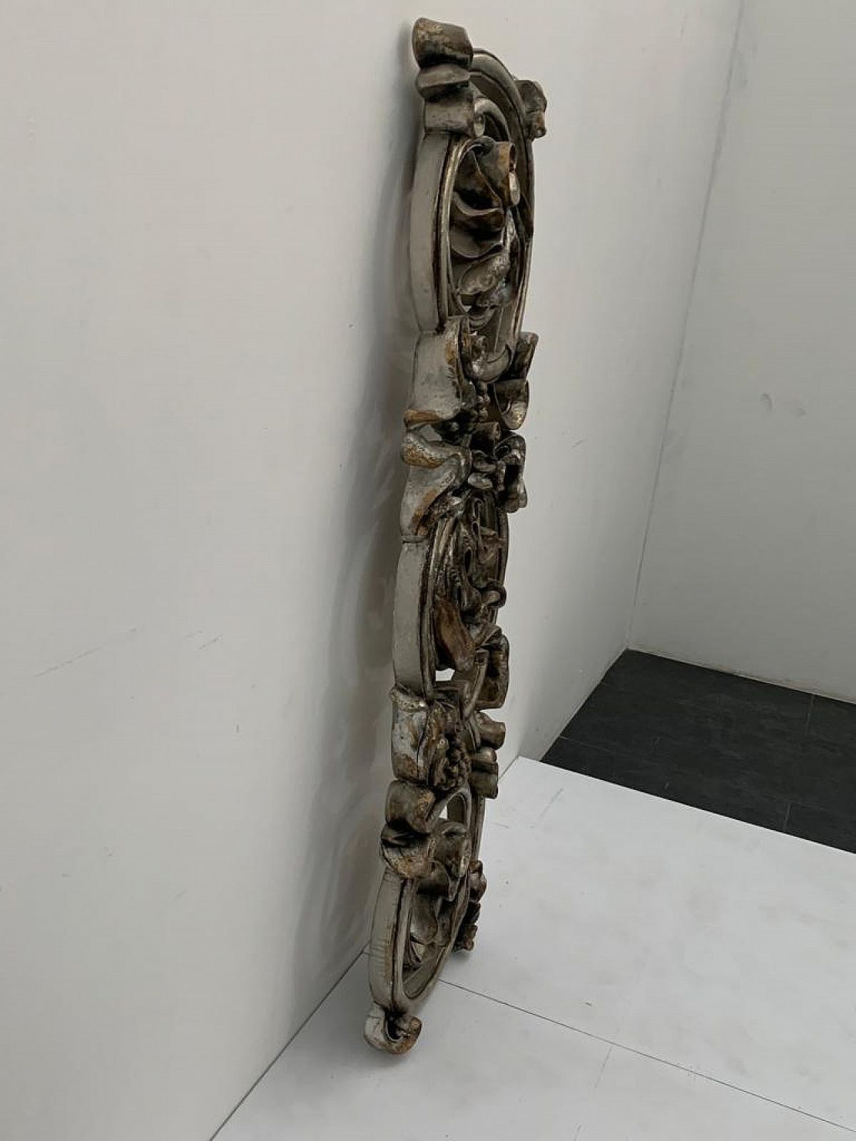 Baroque Carved Resin Panel With Metal Leaves, 1990s photo for sale