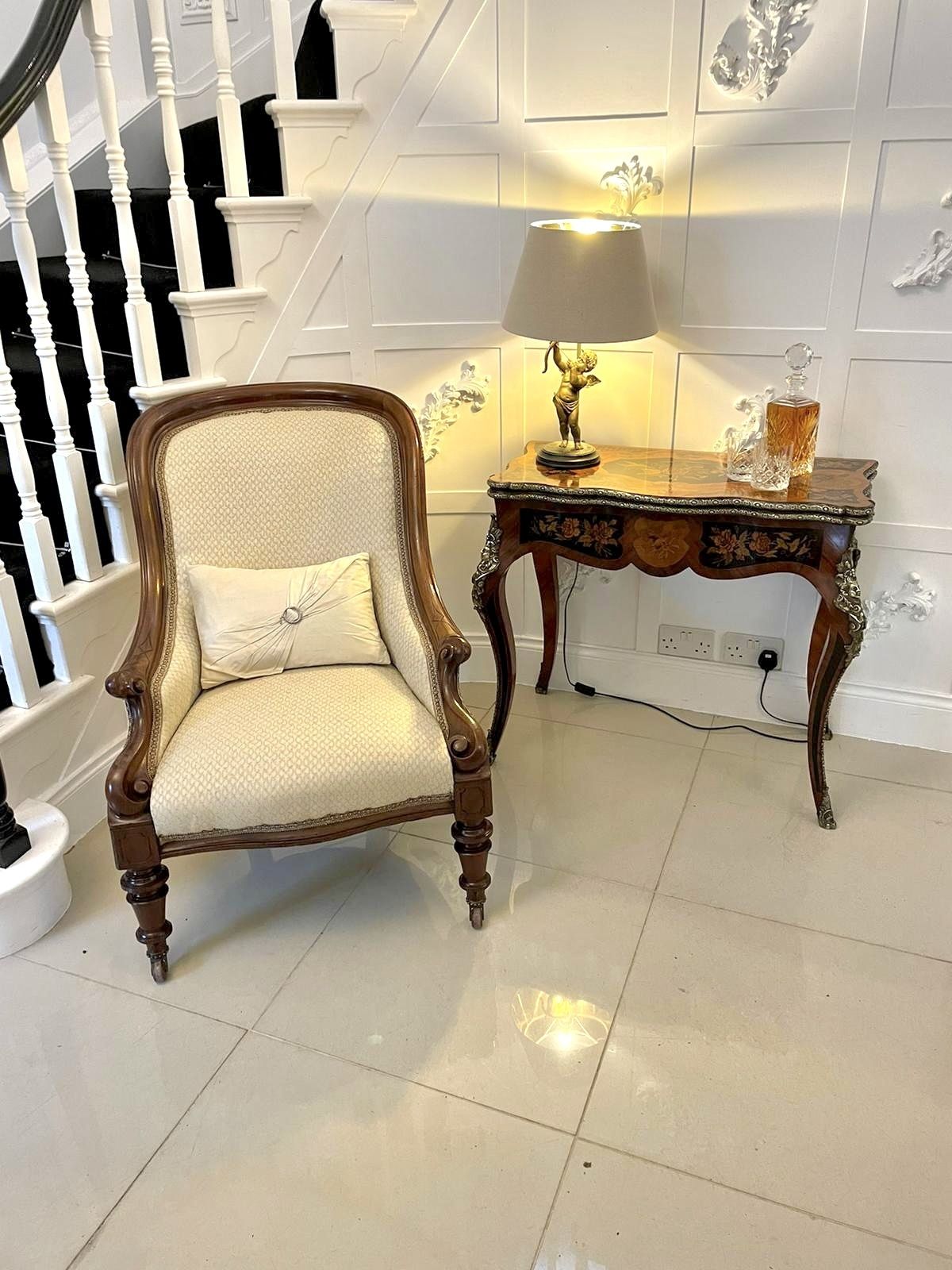 photo for sale Fine Quality Antique 19th Century French Kingwood Marquetry Inlaid Ormolu Mounted Card Table