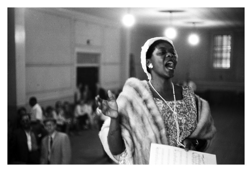 Dinah Washington Sings At A Church Service 16x20" Silver Gelatin Fibre Print