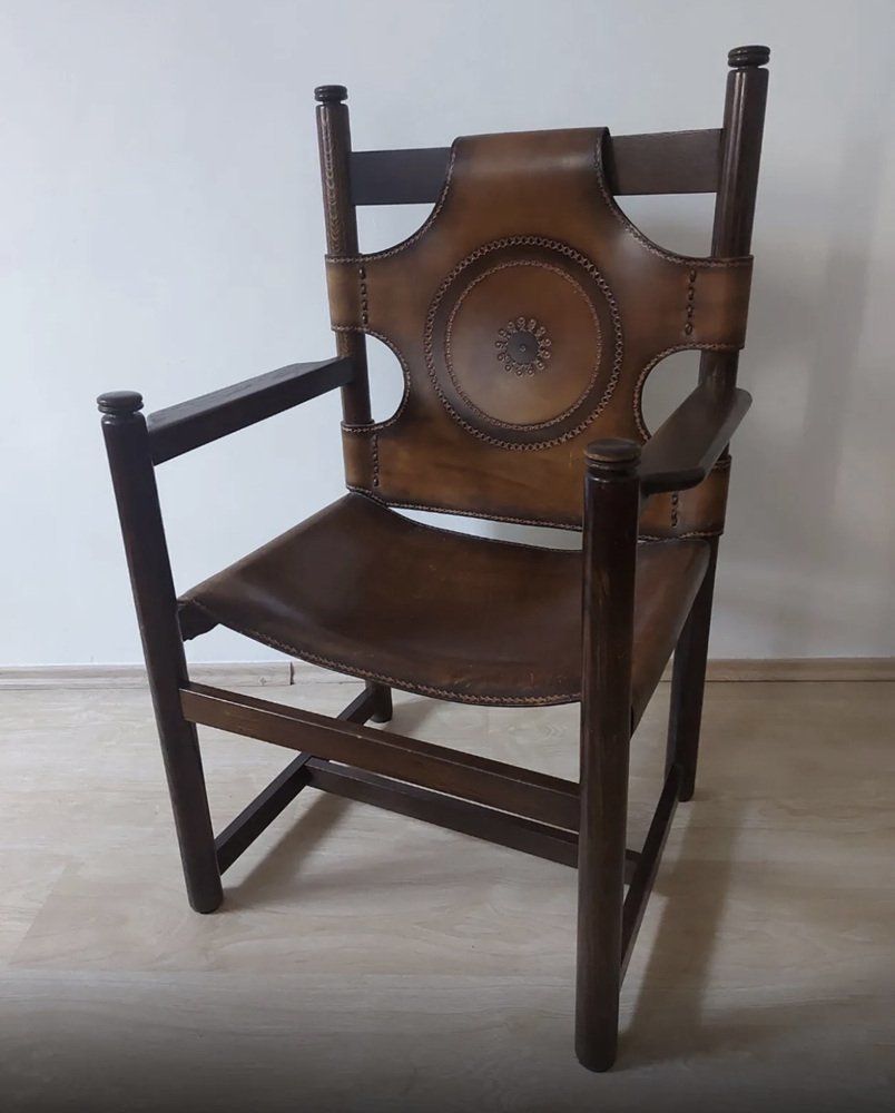 Vintage Hungarian Safari Armchair photo 585.0