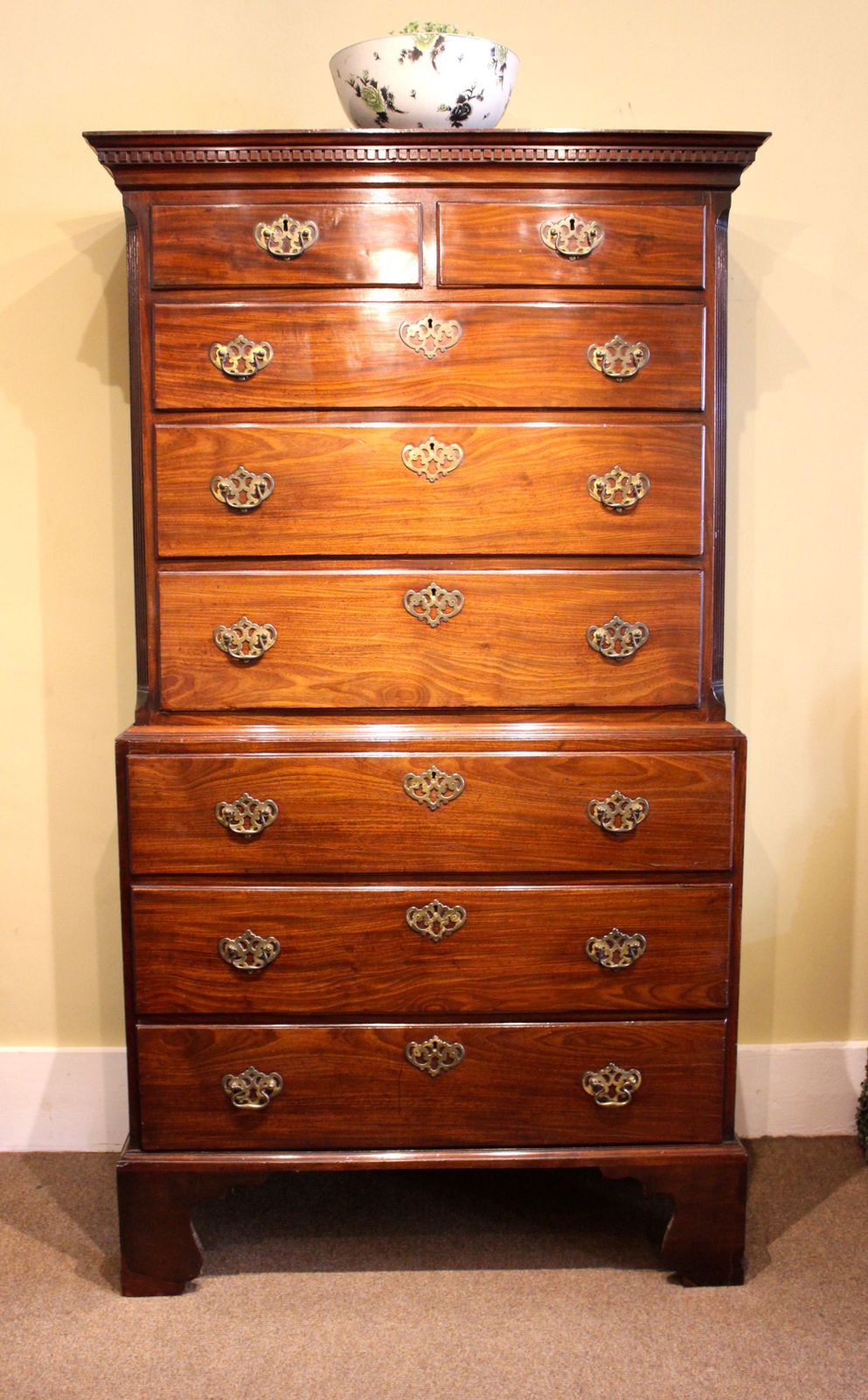 18thc. Mahogany Chest On Chest