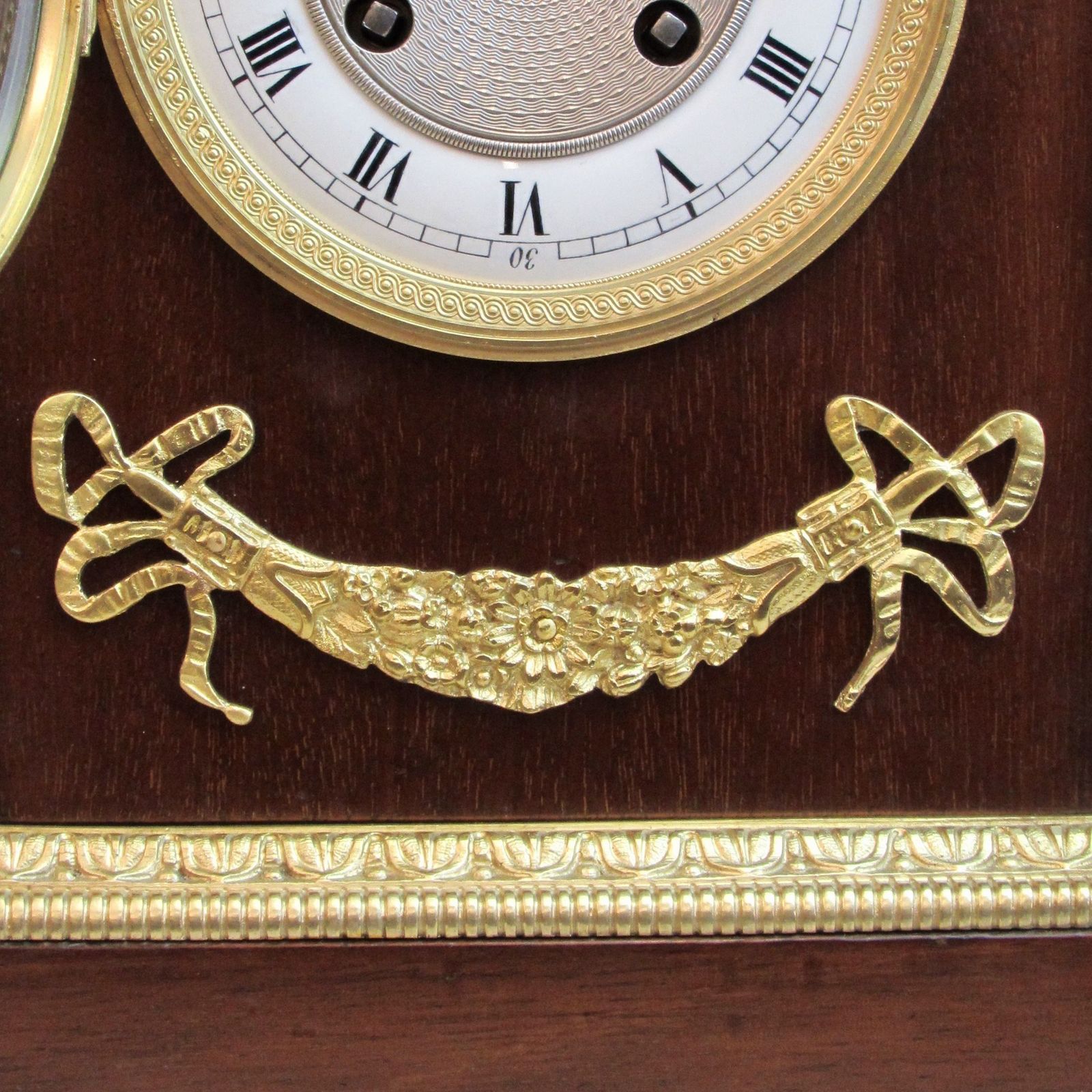 19th Century Mahogany And Gilt Mounts Mantle Clock By Marti. photo 1100.0