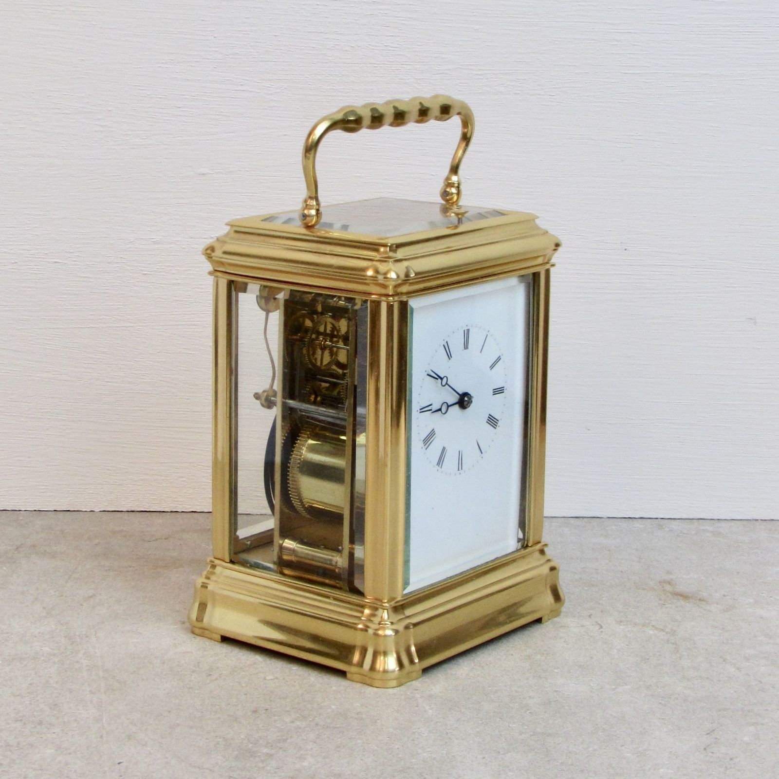 Late 19th Century French Gorge Case Strike Repaeat Carriage Clock. photo for sale