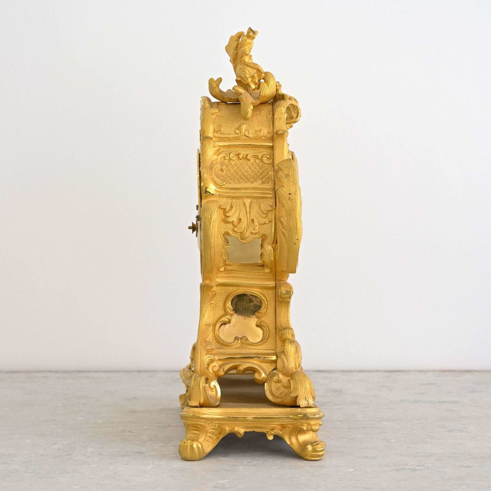 19th Century Gilt Ormolu Louis XIV Style French Clock By Guyerdet. photo for sale