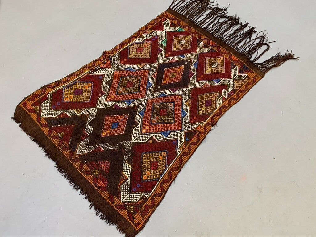 Medium Vintage Turkish Kilim Rug 137x95 Cm Wool Kelim photo for sale