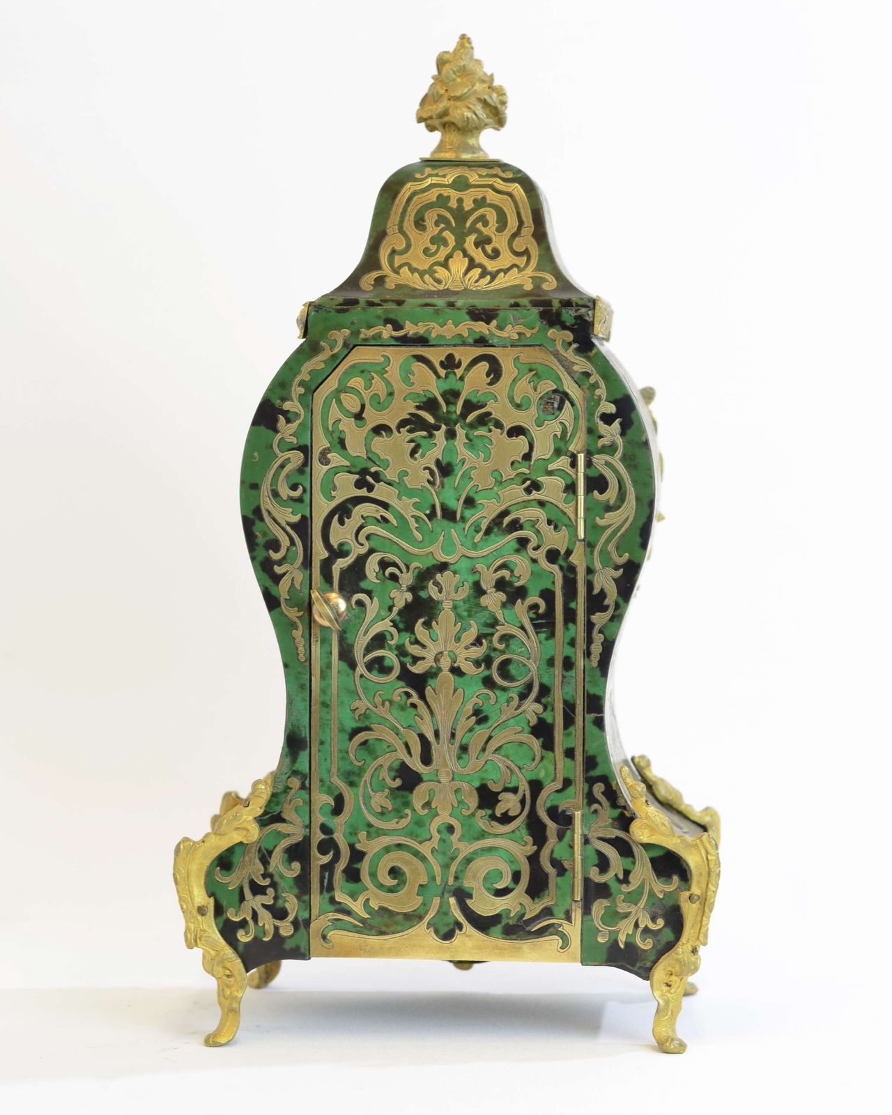 Howell & Co French Green Boulle Clock.19th Century photo for sale