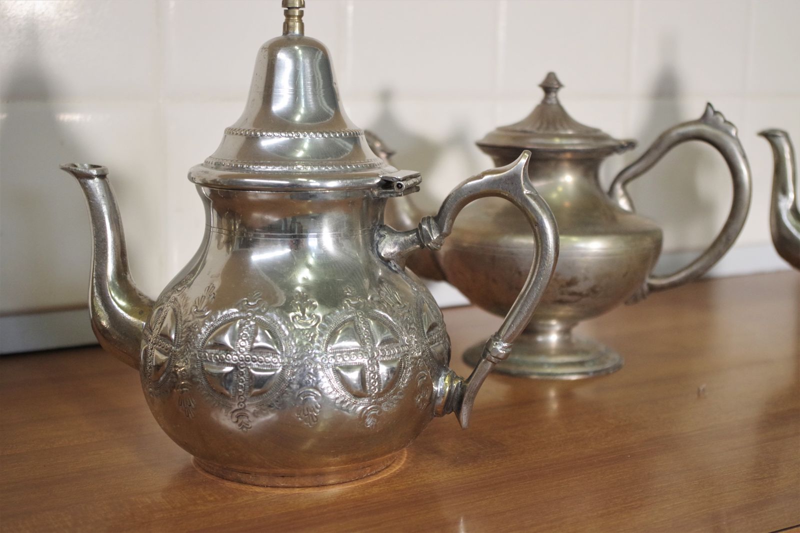 Arabic Teapot Set 8 Pieces, Morocco 50s photo 618.0