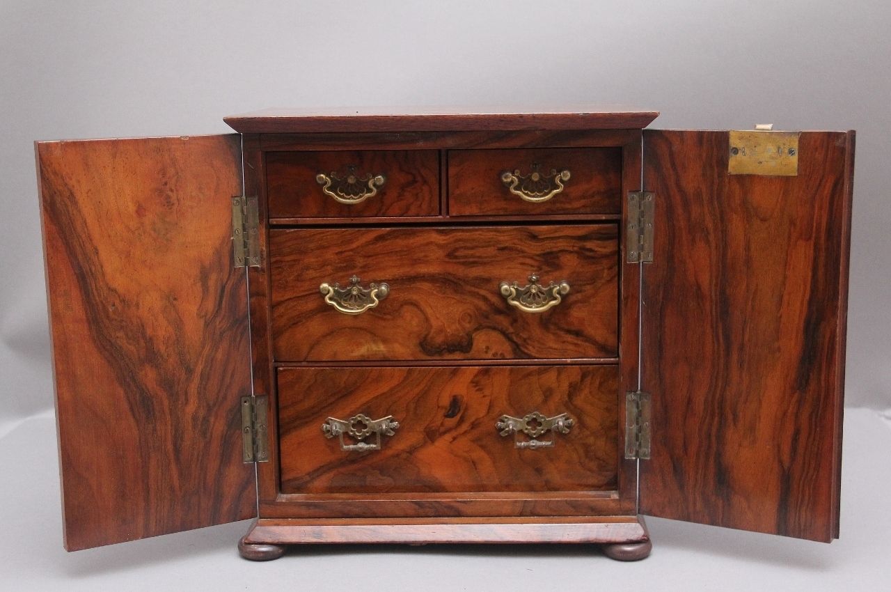 19th Century Walnut Table Cabinet photo for sale