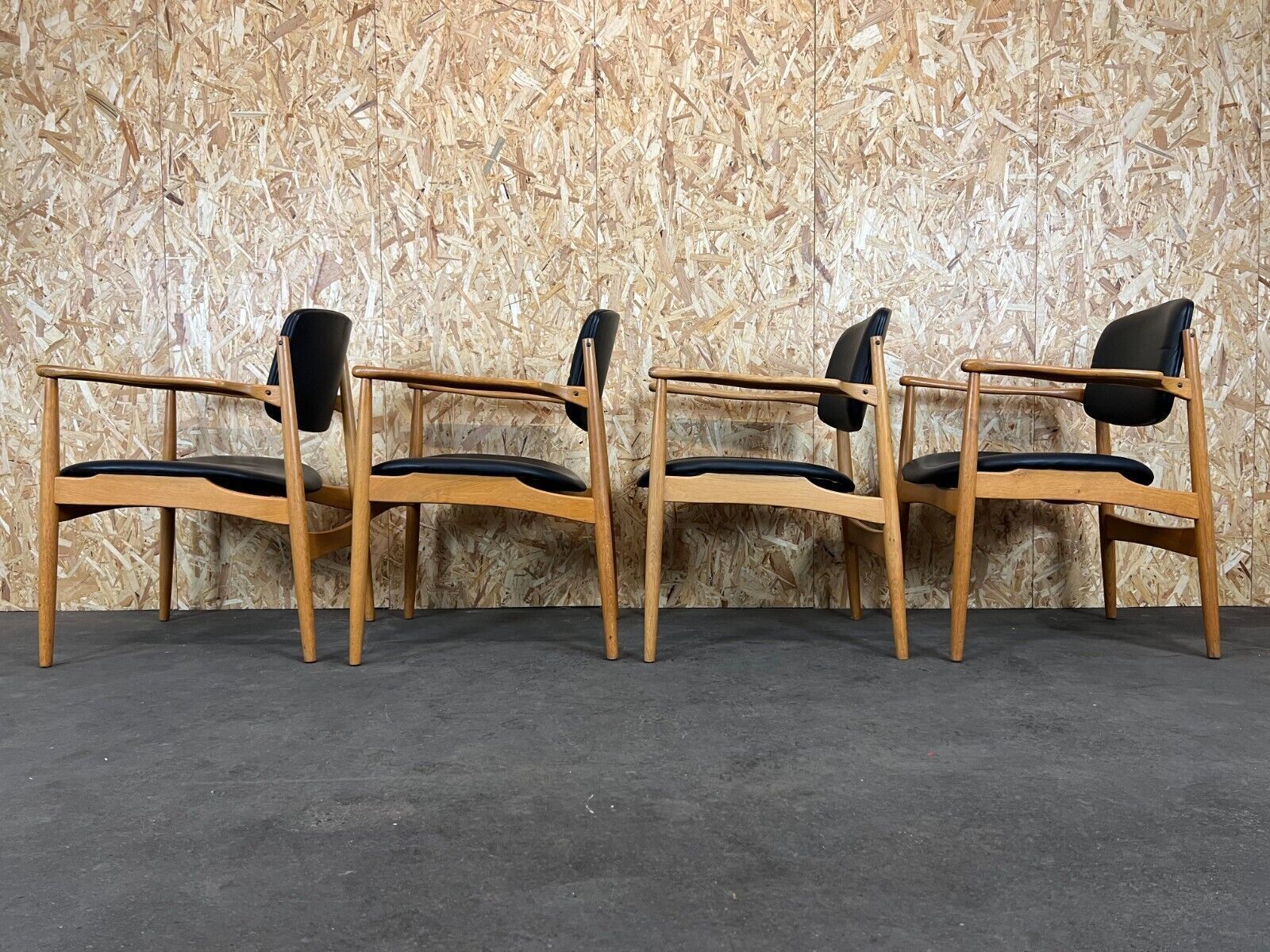 photo buy 4x 60s 70s Dining Chair Arm Chair Danish Design Oak Denmark