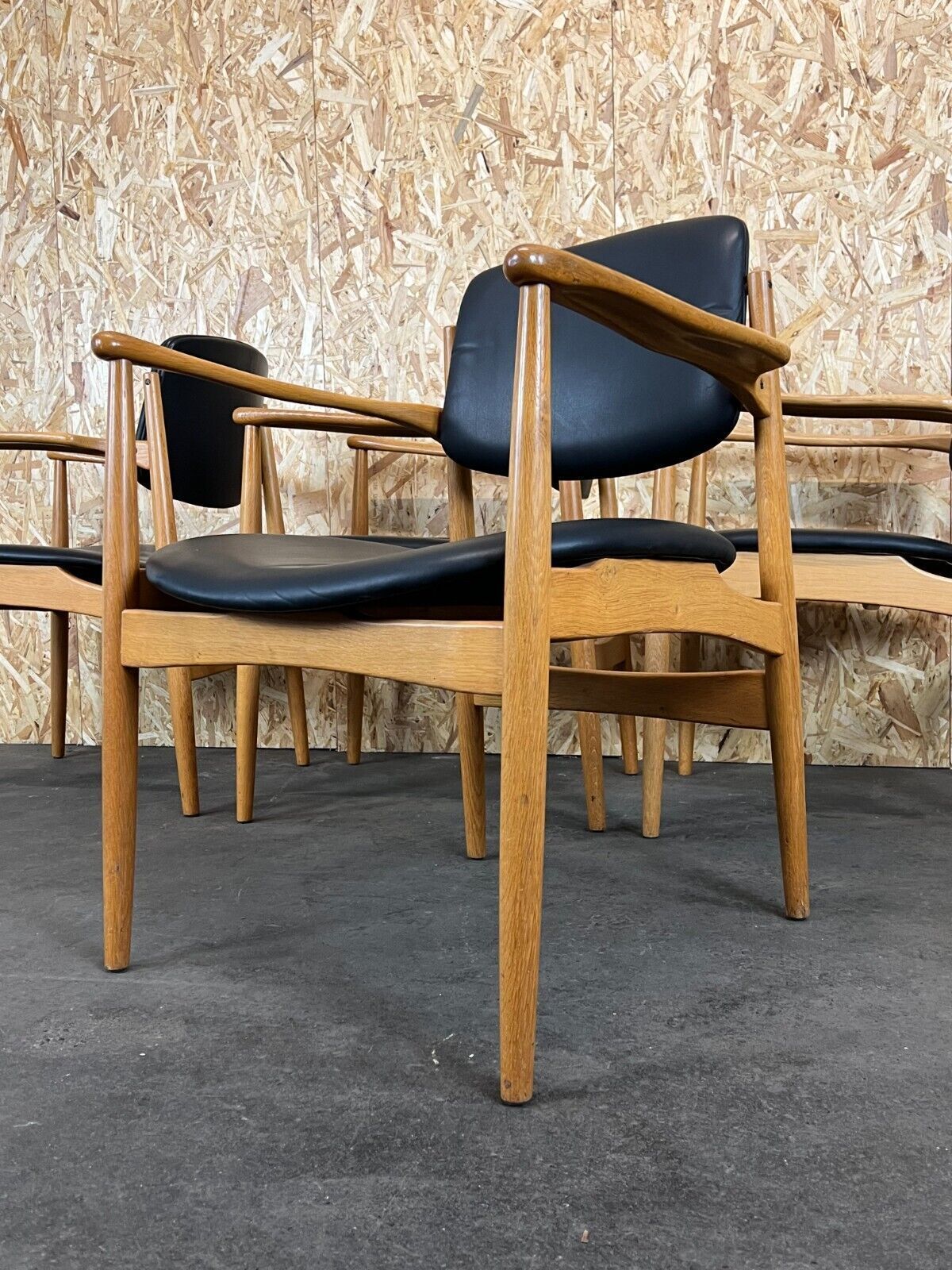 photo vintage 4x 60s 70s Dining Chair Arm Chair Danish Design Oak Denmark
