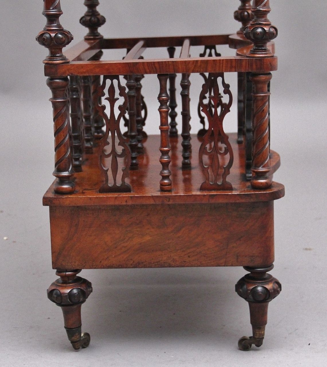 1950.0 19th Century Burr Walnut Canterbury Of Serpentine Form photo