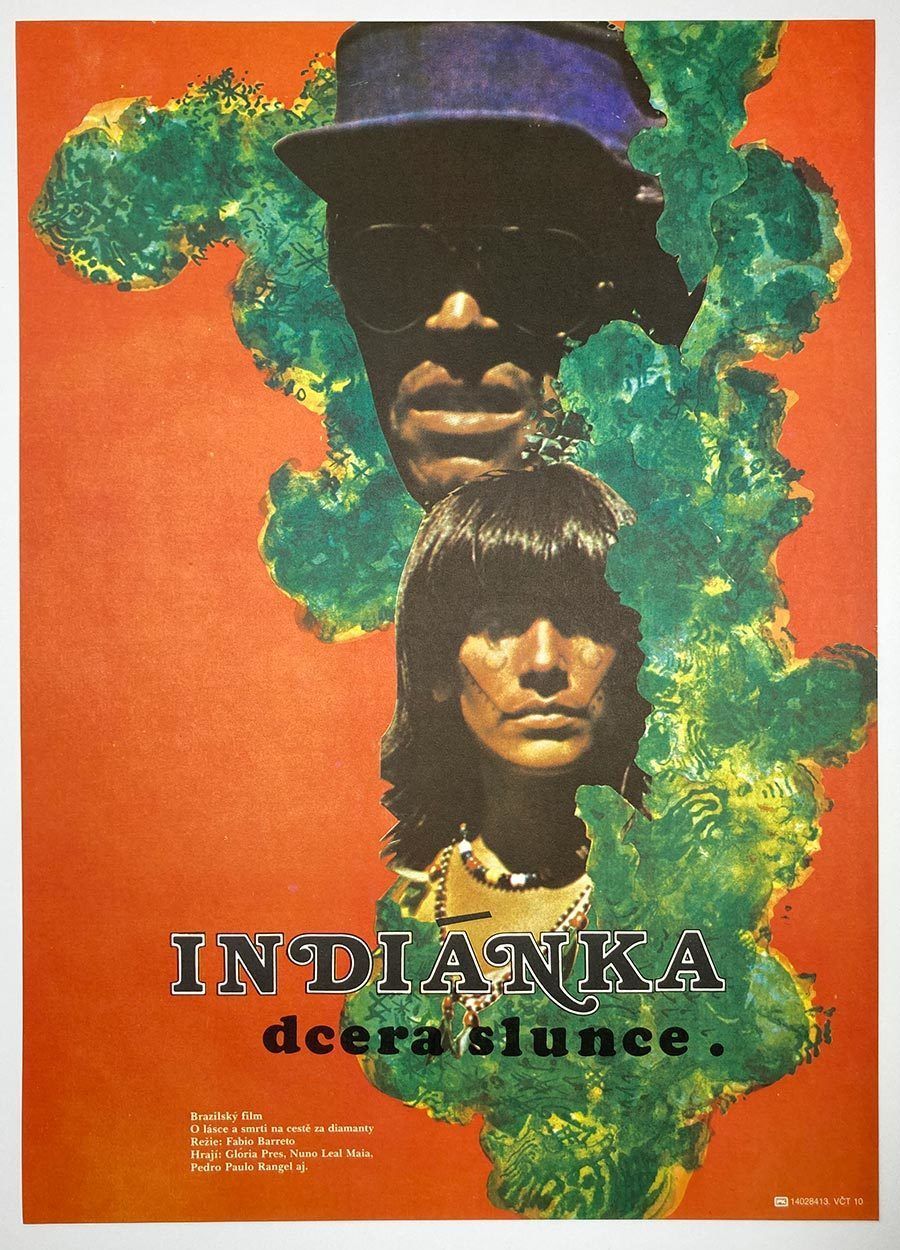 Original Film Poster, India, Daughter Of The Sun, Dimitrij Kadrnožka, 1984, Genuine Czech Vintage Print