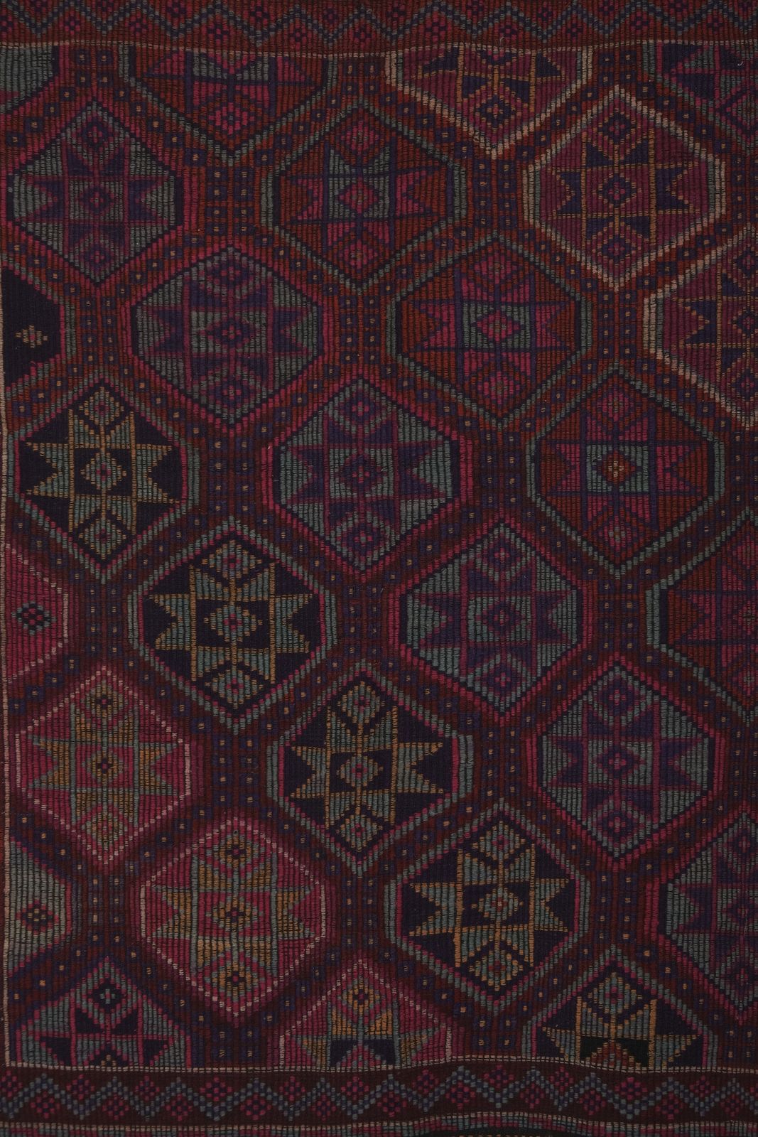 Textiles Vintage Turkish Jajim Kilim Rug 5'9'' X 8'3'' photo