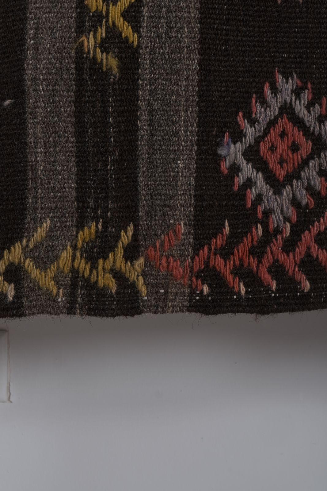 Vintage Goat Hair Turkish Flat Weave Kilim 7'5'' X 10'8'' photo vintage