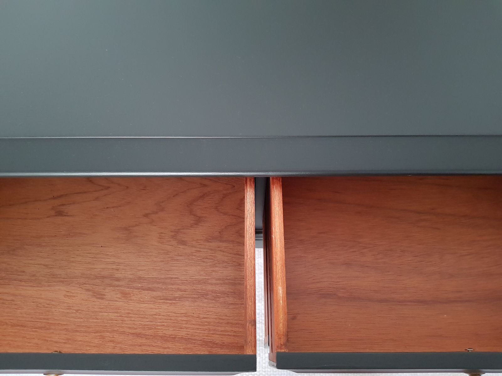 Stag Minstrel Painted Black Sideboard, Mahogany, Upcycled. photo Furniture