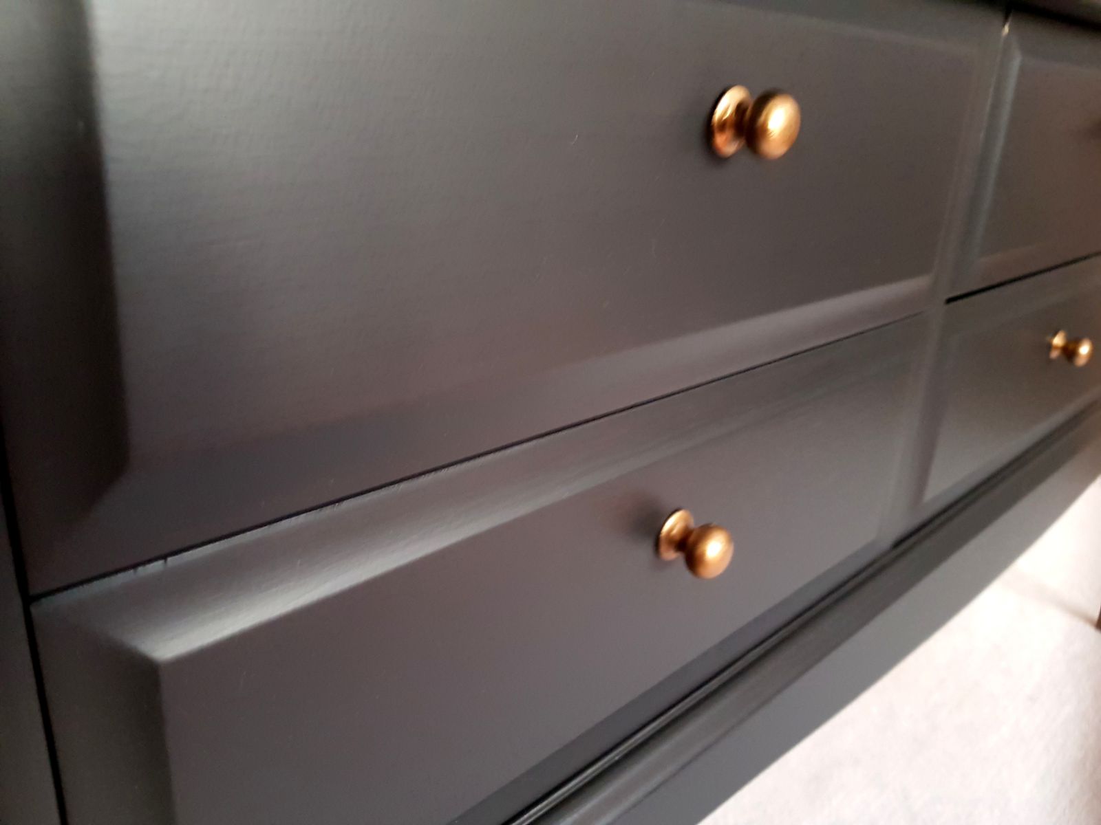 Stag Minstrel Painted Black Sideboard, Mahogany, Upcycled. photo buy