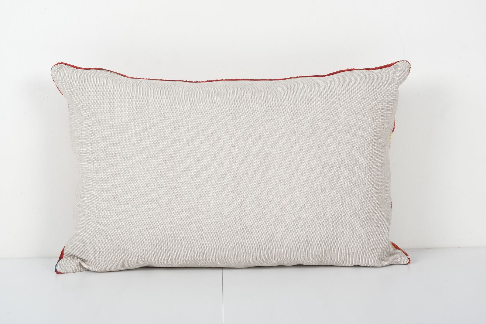 Fish Ikat Velvet Pillow, Red Silk Lumbar  Cover, Boho Pillow, Uzbek Velvet Cushion Cover 16'' X 24'' photo furniture