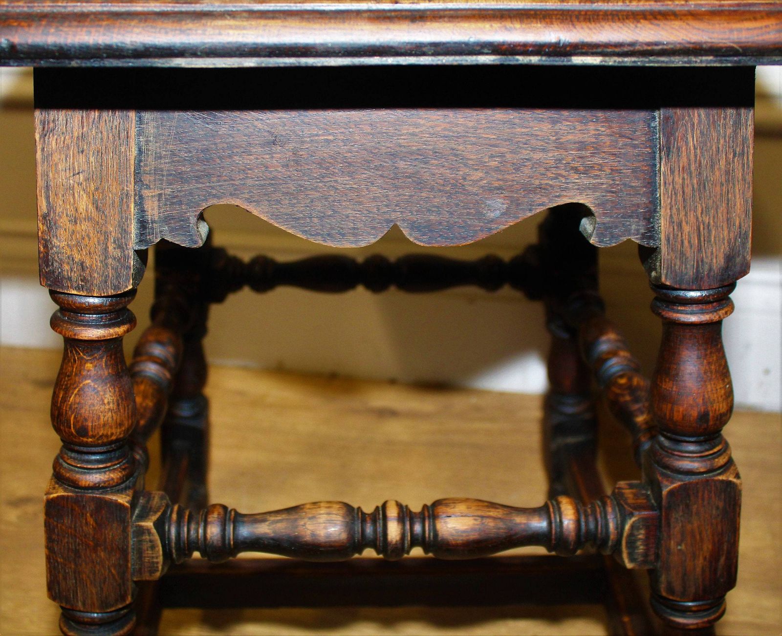 Victorian Gothic Antique Side Table Vintage Wooden Arts And Crafts Hall Desk Industrial Occasional Coffee photo vinterior