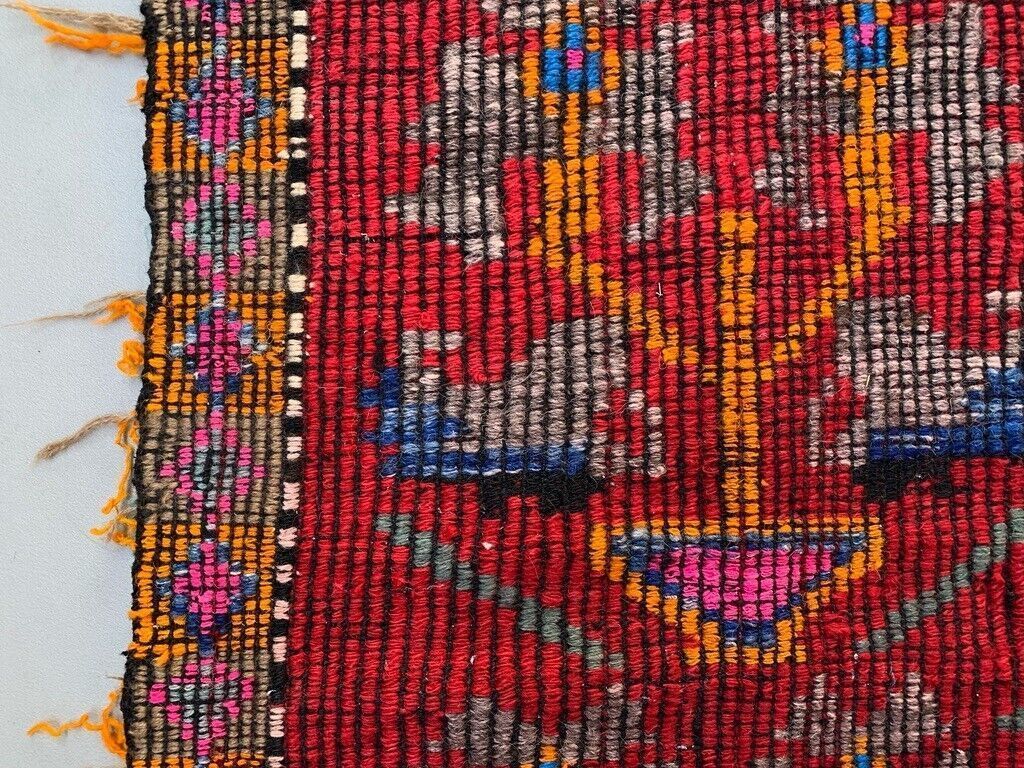 Medium Vintage Turkish Kilim Rug 114x104 Cm Wool Kelim, Square photo vinterior