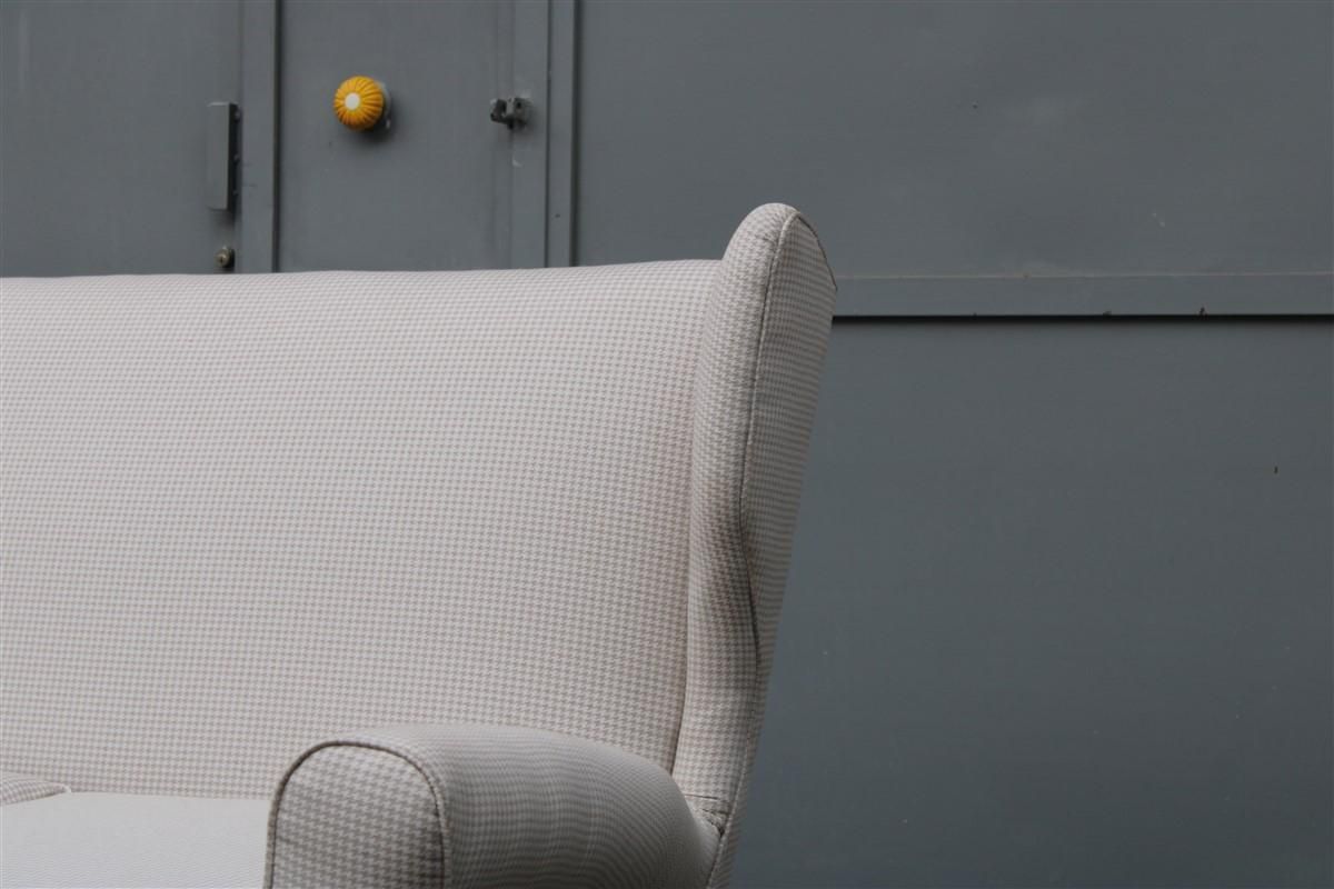 Paolo Buffa Mid Century Italian Sofà High Backrest 1950s Chanel Tessut Type photo 4006.0