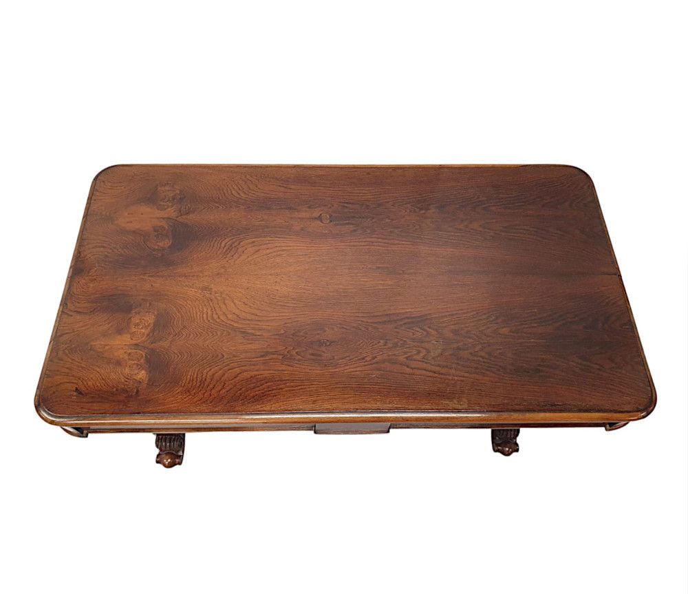 A Fine 19th Century Irish Library Table In The Manner Of Williams And Gibton photo Furniture