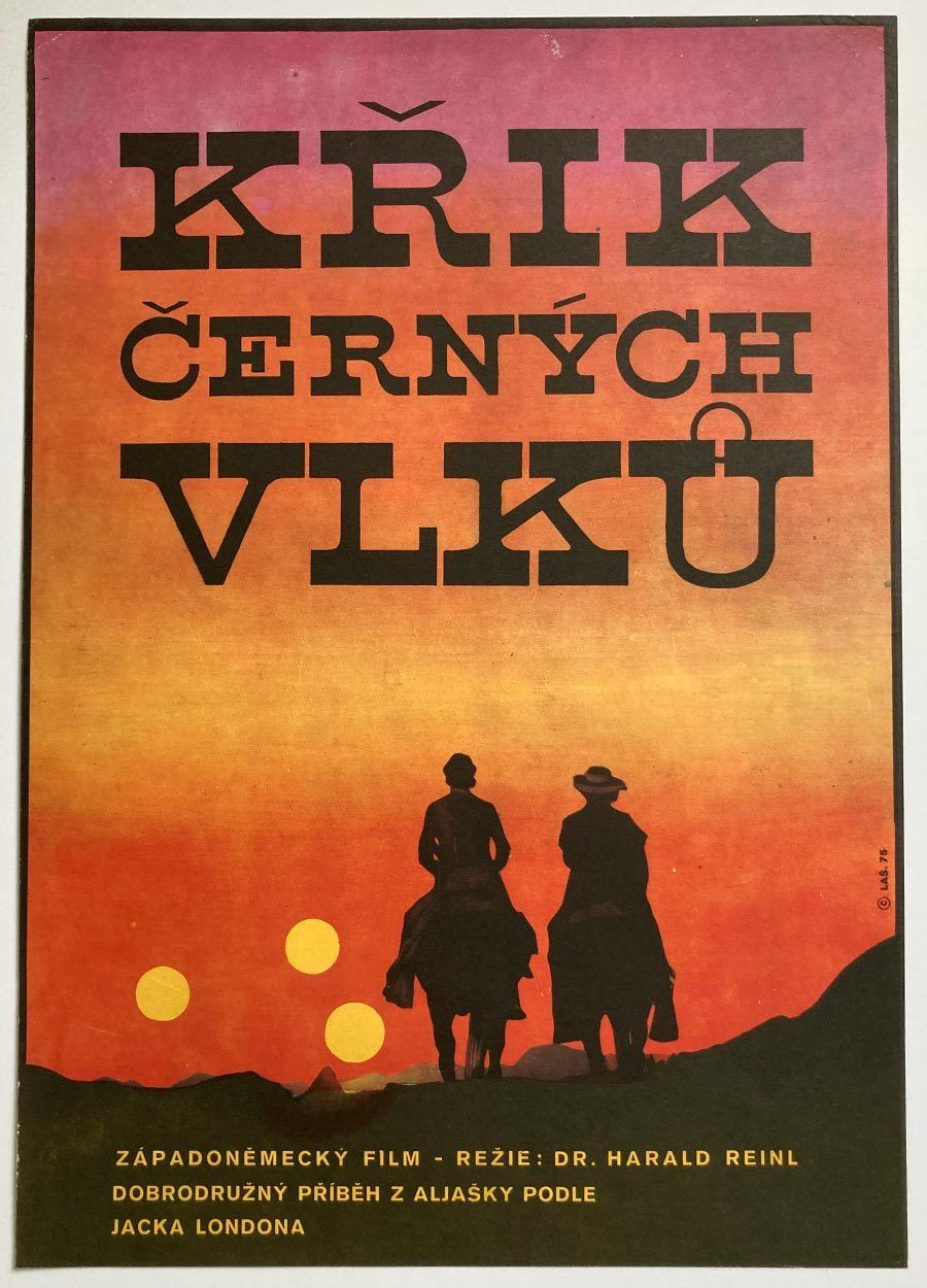 Original Film Poster, The Cry Of The Black Wolves, Karel Laštovka, 1975, Genuine Czech Vintage Print