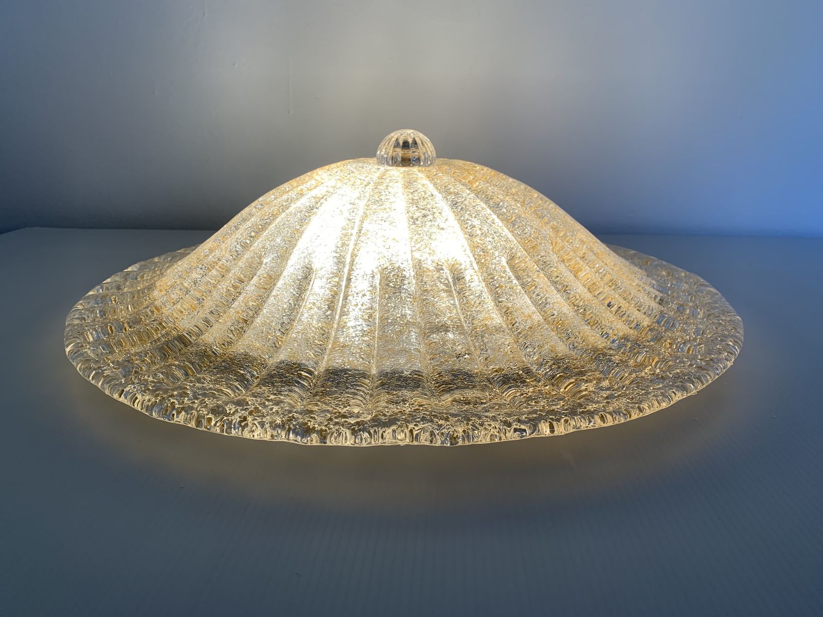 Lot Of 2 Impressive Murano Glass Sputnik Chandelier Flush Mount Like Mazzega Zuccheri Venini Barovier Style